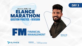 Elance Marathon Question Practise  Financial Management FM  Day 3  Rahul RS  Elance AACA [upl. by Gridley]