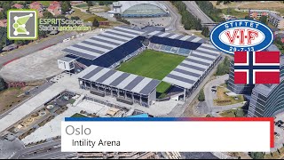 Intility Arena  Vålerenga Fotball  Google Earth 360° Rotation [upl. by Allekram]