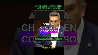 Andrea Chávez le cierra el hocico 🐽 a Alito Moreno en el congress noticias information info [upl. by Agnella912]