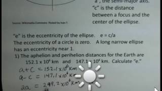 Keplers First Law Example Earth Mars [upl. by Nelyk]