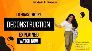 Deconstruction Theory ugcnetjrf english ugcnetenglish englishliterature literarytheory [upl. by Emmer]