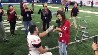 NIUs Sutton Smith OnField Proposal Following MAC Championship Win 11302018 [upl. by Corder]