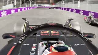 Sergio Perez Onboard Jeddah Grand Prix 2024  ASSETTO CORSA [upl. by Gaspar]