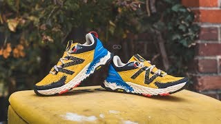 New Balance Fresh Foam Hierro V5 quotVarsity Goldquot Review amp OnFeet [upl. by Khalin]