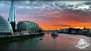 London Night Tour A Walk along the River Thames [upl. by Vijar114]