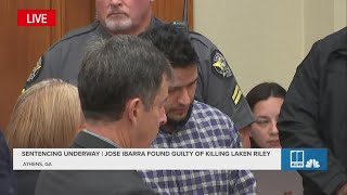 Jose Ibarra learns sentence after being found guilty on all charges  Death of Laken Riley [upl. by Aloz]