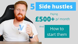 5 side hustle ideas to earn money quickly  how to start them UK edition [upl. by Enylodnewg316]