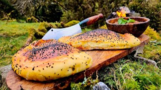 Giant Empanadas Cooked in Nature Relaxing Video Camping ASMR [upl. by Otrebilif]