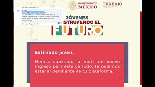 Cambio de Fecha para el Registro Plataforma Jóvenes Construyendo el Futuro Becas AMLO [upl. by Mamie]