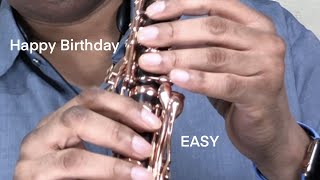 Happy Birthday Clarinet Tutorial Step by Step Slow [upl. by Akcinahs]