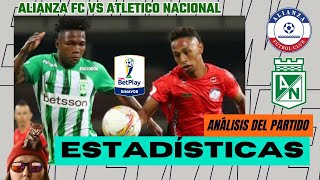 Revisamos estadísticas datos y análisis del Alianza vs Atletico Nacional por la Copa BetPlay 2024 [upl. by Sesmar]