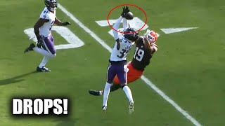 Every Ravens Dropped PassInterception vs Cleveland Browns [upl. by Anabella]