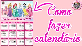 COMO FAZER CALENDÁRIO PERSONALIZADO PELO PIXELLAB [upl. by Aes]