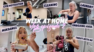 WEEK IN MY LIFE vlog thrifting clean with me gym routine eat with me and unboxing parcels [upl. by Dusty792]