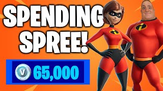 SPENDING 65000 VBucks in FORTNITE Spending Spree 44 [upl. by Moody]