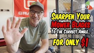 Sharpen Your Mower Blades To The Correct Anglefor only 1 [upl. by Adnarym]