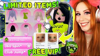 EVERYTHING Thats NEW Free VIP LIMITED ITEMS NEW POSES DRESS TO IMPRESS DTI on Roblox [upl. by Etnomaj]