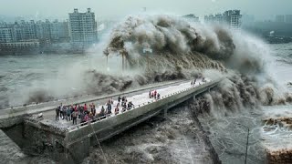 Biblical flood in China The Yangtze River washes away everything in its path [upl. by Montford]