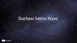 How to pronounce Duchess Satine Kryze Star wars characters [upl. by Noonberg534]