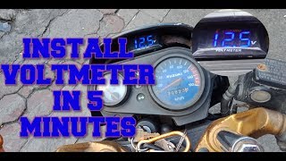 How to install voltmeter on motorcycle TAGALOG TUTORIAL [upl. by Aynahs]