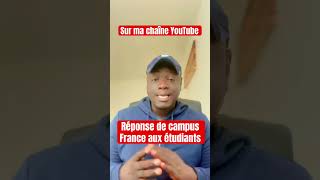 Réponse de campus France campusfrance afrique [upl. by Adilem]