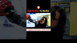 SpiderMan Vs Bucky  😳 shorts spiderman avengers [upl. by Aratal]