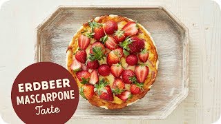 Sommerliche ErdbeerMascarpone Tarte  vegetarisch [upl. by Adnilg]