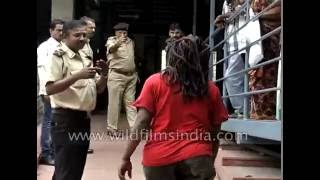 Nigerian woman goes berserk in Bangalore restrained by cops [upl. by Ard]