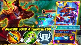 Cara Main Agresif YSS VS Assasin Yang Lagi Meta Full Rotasi Build Emblem Top Global YSS New Patch [upl. by Eiluj859]