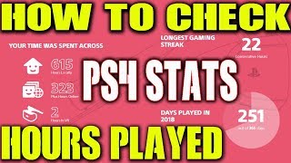 How to Check PS4 STATS  PlayStation Hours Played Trophies amp More [upl. by Mccallion259]