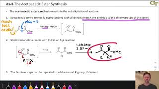 The Acetoacetic Ester Synthesis [upl. by Alatea]