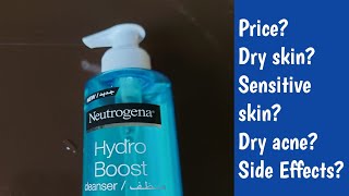 Neutrogena Hydro Boost cleanser Water Gel Review [upl. by Ermanno825]