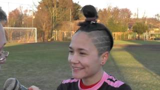 Riana Nainggolan after friendly WB Sinaai Girls  Royal Antwerp FC Ladies [upl. by Eizzil]