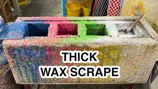 thick wax scrapey scrapey  wax cleaning [upl. by Nrehtak]