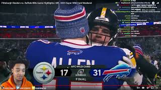 FlightReacts to Pittsburgh Steelers vs Buffalo Bills Game Highlights  NFL 2023 Wild Card Weekend [upl. by Tivad]