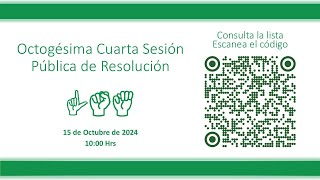 🔴EnVivo SesiónTEEGRO Octogésima Cuarta Sesión Pública de Resolución 🎥⚖ [upl. by Penhall]