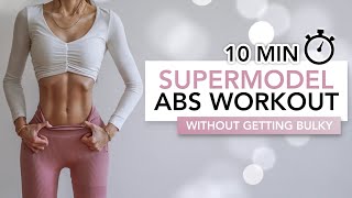 10 MIN SUPERMODEL ABS WORKOUT  11 Line Abs amp Toned Obliques Without Getting Bulky  Eylem Abaci [upl. by Lessig286]