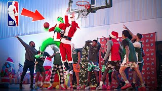 NBA Player Disguised As THE GRINCH vs STREETBALL HOOPERS [upl. by Neelon758]