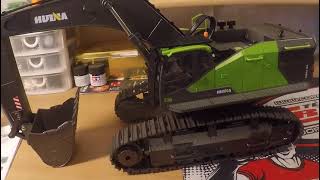 Huina 1593 RC Excavator  Bagger 114 Unboxing  Review German  Deutsch [upl. by Bailey]