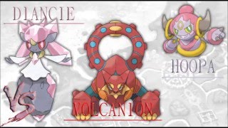 Pokemon XYZ  Battle Legendary Diancia Hoopa Volcanion Fanmade Remaster [upl. by Nnylodnewg]