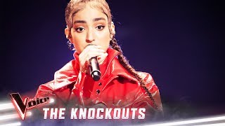 The Knockouts Lara Dabbagh sings Umbrella  The Voice Australia 2019 [upl. by Jillayne]