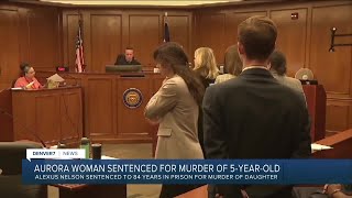 Aurora mother gets 84 years in prison after 5yearold daughter’s death [upl. by Ahsatam]