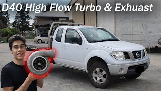 D40 Navara High Flow Turbo amp 3 Inch Exhaust Dyno Tune [upl. by Nnovahs]