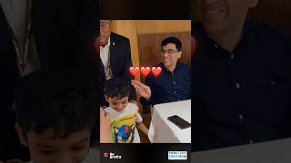 Cutest 3 year old Anish meets Vishy Anand ❤️ vishyanand chess [upl. by Markiv]