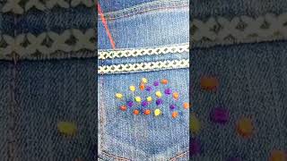 Easy Embroidery on Jeans Pocket [upl. by Aubrie]