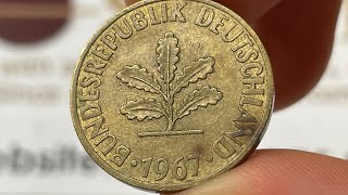 1967 Germany 10 Pfennig Coin • Values Information Mintage History and More [upl. by Adyaj453]