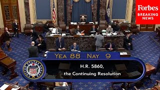 BREAKING NEWS Senate Passes Continuing Resolution To Fund Government For 45 Days Averting Shutdown [upl. by Nooj]