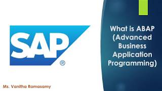 ABAP Advanced Business Application Programming SAP Technology [upl. by Riobard]