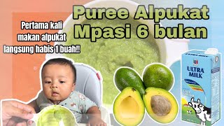 Puree Alpukat Mpasi Baby 6 Bulan  Warning ‼️ Untuk Susu UHT disarankan direbus terlebih dahulu ‼️ [upl. by Beverle]