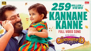 Kannaana Kanney Full Video Song  Viswasam Video Songs  Ajith Kumar Nayanthara  D Imman  Siva [upl. by Notsua]